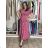 Short summer dress with pockets, short sleeves, women's oversized (42/44/46 ONE SIZE) ITALIAN FASHION IMSM26088 S / M / L grey