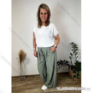 Women's summer pants oversized (44/46/48 ONE SIZE) ITALIAN FASHION IMC26106