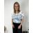 Kurzarmhemd Kleid Kleid (uni L-2XL) ITALIENISCH MODA IMS20002 S / M / L blau