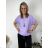 Short Sleeve Shirt Dress women (uni L-2XL) ITALIAN MODA IMS20002  purple