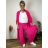 Cardigan letní 3/4 dlouhý rukáv dámský nadrozměr VESUNA (48/50/52 ONE SIZE) ITALSKÁ MÓDA IM425415/DU 48/50/52 tmavě smaragdová