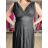Women's Long Chiffon Short Sleeve Dress (S/M ONE SIZE) ITALIAN FASHION IMWGS231048