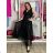 Women's Long Chiffon Short Sleeve Dress (S/M ONE SIZE) ITALIAN FASHION IMWGS231048 S / M / L black