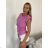 Women's Elegant Oversize Long Sweatpants (S/M/L ONE SIZE) ITALIAN FASHION IMD23634 S / M / L pink