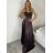 Long summer dress with straps for women (XS/S/M ONE SIZE) ITALIAN FASHION IMPBB24B24780