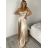 Long summer dress with straps for women (XS/S/M ONE SIZE) ITALIAN FASHION IMPBB24B24780