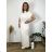 Long elegant summer dress with belt, short sleeves, women's oversized (46/48/50 ONE SIZE) ITALIAN FASHION IM426175  black