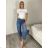 BALLOON women's long jeans with belt (S-2XL) MOG26RA2767B