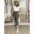 Women's Summer Long Harem Pants (42/44/46 ONE SIZE) ITALIAN FASHION IM424361 S / M / L beige