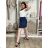 Women's Long Sleeve Shirt Dress (S/M ONE SIZE) ITALIAN FASHION IMWD232607 S / M / L dark blue