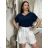 Long Jumpsuit with Pendant 3/4 Long Sleeve Women's Plus Size (50-58) ITALIAN FASHION IMWEC24016  black