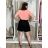 Long Jumpsuit with Pendant 3/4 Long Sleeve Women's Plus Size (50-58) ITALIAN FASHION IMWEC24016  black