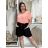Long Jumpsuit with Pendant 3/4 Long Sleeve Women's Plus Size (50-58) ITALIAN FASHION IMWEC24016  black