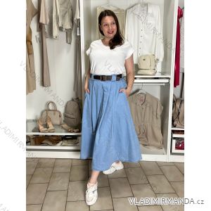 Sukně dlouhá s páskem dámská (S/M/L ONE SIZE) ITALSKÁ MÓDA IMWEC267509