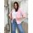 Sako elegantní 3/4 dlouhý rukáv dámské SIMONA (S/M/L ONE SIZE) ITALSKÁ MÓDA IMD26010/DUR S/M/L fialová světlá