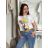 T-Shirt Kurzarm Damen (uni sl) ITALIENISCHE Mode IM518106  weiß