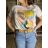 T-Shirt Kurzarm Damen (uni sl) ITALIENISCHE Mode IM518106  weiß
