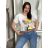 T-Shirt Kurzarm Damen (uni sl) ITALIENISCHE Mode IM518106  weiß