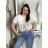 T-shirt short sleeve womens (uni sl) ITALIAN Fashion IM518106  white