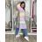 Summer dress oval short sleeve women's oversized (50/52/54 ONE SIZE) ITALIAN FASHION IM425011