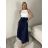 Sukně dlouhá s páskem  dámská MONA (S/M/L ONE SIZE) ITALSKÁ MÓDA IMM25M12361/DUR S/M/L Černá