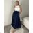 Sukně dlouhá s páskem  dámská MONA (S/M/L ONE SIZE) ITALSKÁ MÓDA IMM25M12361/DUR S/M/L Černá