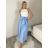 Sukně dlouhá s páskem  dámská MONA (S/M/L ONE SIZE) ITALSKÁ MÓDA IMM25M12361/DUR S/M/L Černá