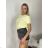 Tričko krátký rukáv dámské (S/M/L ONE SIZE) ITALSKÁ MÓDA IMPTI24NG2031/DUR tm. hnědá S/ML