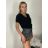 Women's Oversized Long Sleeve Knitted Sweater (S/M ONE SIZE) ITALIAN FASHION IMPTI23NG77001 S / M / L black