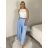 Kalhoty elegantní dlouhé s páskem dámské MISEL (S/M/L ONE SIZE) ITALSKÁ MÓDA 	 IMPVN262465