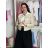 Women's short denim jacket (S-2XL) MOON GIRL MOON26GY2607P beige 2XL