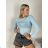 Tričko dlouhý krátký rukáv dámske LATINA(S/M  ONE SIZE) TALIANSKA MÓDA IMPDY2628031/DUR vínová S/M