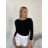 Tričko dlouhý krátký rukáv dámske LATINA(S/M  ONE SIZE) TALIANSKA MÓDA IMPDY2628031/DUR vínová S/M
