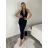 Women's Sleeveless Summer Dress (S/M ONE SIZE) ITALIAN FASHION IMPLP2360510080 S / M black