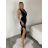 Women's Sleeveless Summer Dress (S/M ONE SIZE) ITALIAN FASHION IMPLP2360510080 S / M black