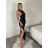 Women's Sleeveless Summer Dress (S/M ONE SIZE) ITALIAN FASHION IMPLP2360510080 S / M black