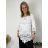 Tunika aus Baumwollspitze mit 3/4 Ärmeln (uni s / l) ITALIAN FASHION IMB22ROSA  weiß