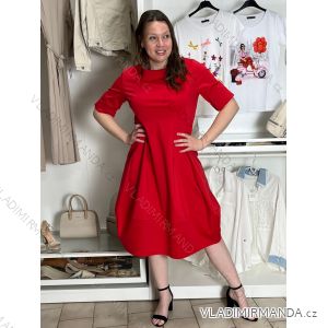 Šaty volnočasové krátký rukáv dámské SARAH (S/M/L ONE SIZE) ITALSKÁ MÓDA IM5260002356