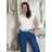 Kleid mit 3/4 Ärmeltasche für Damen (uni sl) ITALIAN Fashion IM3181746 S / M / L weiß