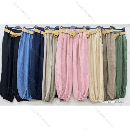 Kalhoty letní dámské (S/M/L ONE SIZE) ITALSKÁ MÓDA IM426182