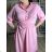 Women's Long Sleeve Shirt Dress (S/M ONE SIZE) ITALIAN FASHION IMWGM23447  white