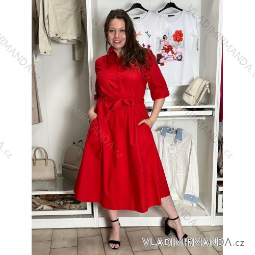 Women's stretch pants (S/M/L ONE SIZE) ITALIAN FASHION IM525STELA M/L/XL red