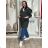 Long women's fleece coat (SML-XL) ITALIAN FASHION IMD211106 S / M / L green khaki