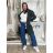 Long women's fleece coat (SML-XL) ITALIAN FASHION IMD211106 S / M / L green khaki