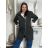 Long women's fleece coat (SML-XL) ITALIAN FASHION IMD211106 S / M / L green khaki