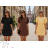 Šaty elegantní krátký rukáv s řasením dámské (S/M/L) italská moda IMWAX260001