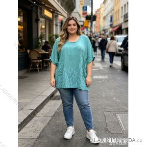 Tunika 3/4 dlouhý rukáv dámská nadrozměr (54/56/58 ONE SIZE) ITALSKÁ MÓDA IM426203