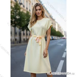 Šaty letní krátký rukáv dámské (S/M/L ONE SIZE) ITALSKÁ MÓDA IM426204