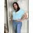 Langes Chiffon-Kurzarmkleid für Damen (S/M ONE SIZE) ITALIAN FASHION IMWGS231048 M/L/XL weiß