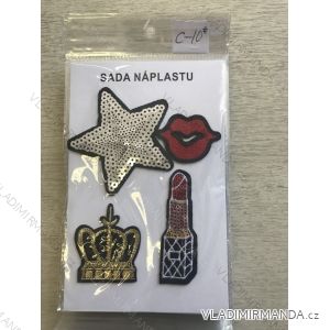 Iron-on patches and one-size C-10 patches
